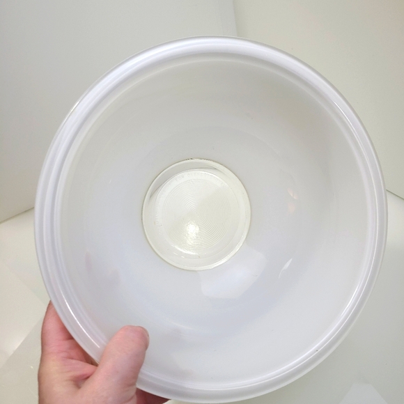 2 Vintage Pyrex 325 2.5L Mixing Bowls Clear Bottom Black & White - Picture 3 of 6